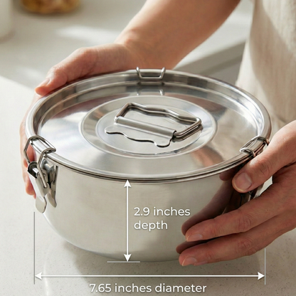 Stainless Steel Flan Mold with Lid